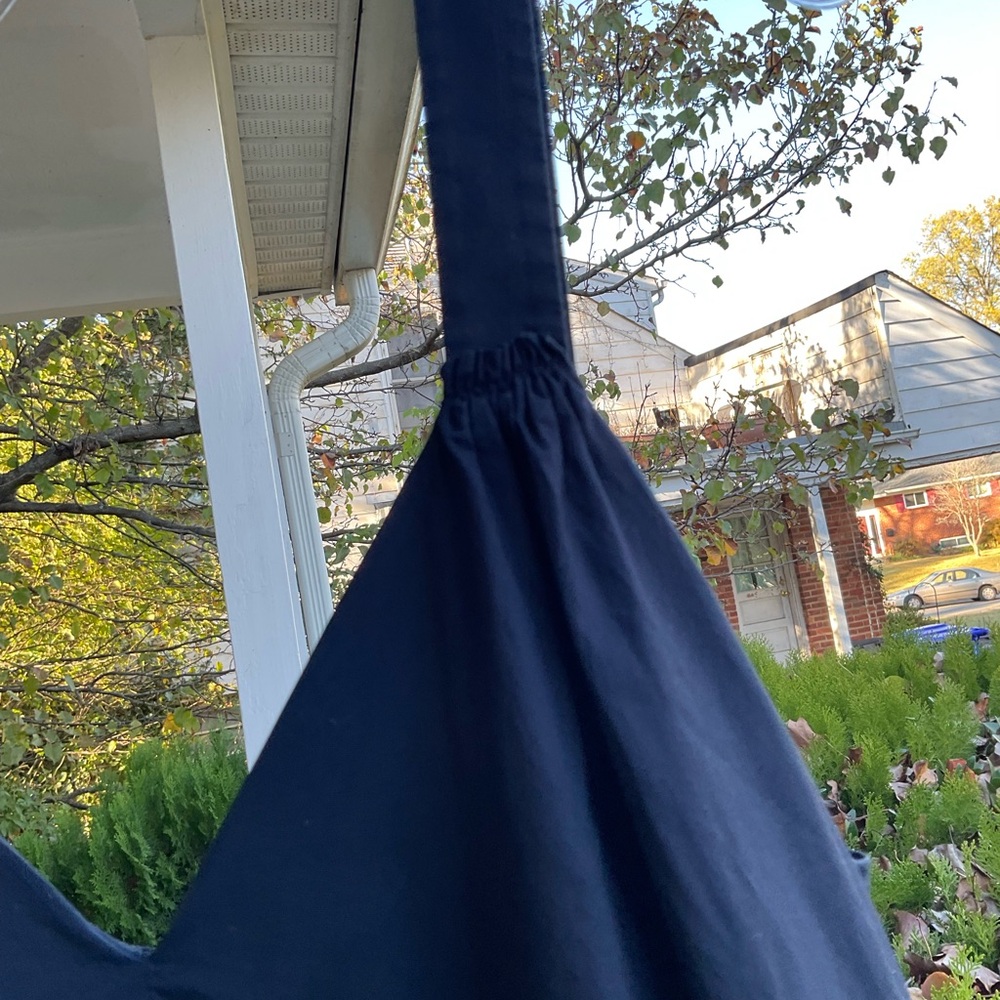 COS navy adjustable sun dress. Size medium. - Picture 7 of 15